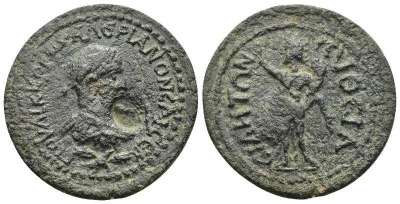 PAMPHYLIA, Side. Valerian II. Caesar, AD 256-258. Æ 10 Assaria (32mm, 16.0 g). L...