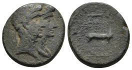 IONIA, Ephesus. Augustus, with Julia Augusta (Livia). 27 BC-AD 14. Æ Unit (20mm, 7.9 g). Jugate heads of Augustus, laureate, and Livia right; to right...
