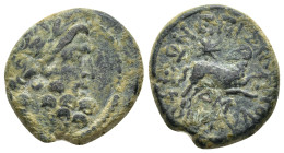 Syria, Seleukis and Pieria. Antioch on the Orontes. Pseudo-autonomous issue. AE (7.2 Gr. 20mm.)
Silanus, governor. Laureate head of Zeus right. 
Rev. ...