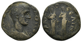 CILICIA, Selinus-Traianopolis. Severus Alexander. AD 222-235. AE.(5 Gr. 21mm). 
Radiate head right 
Rev. Two female figures (Demeter and Kore[?]), vei...