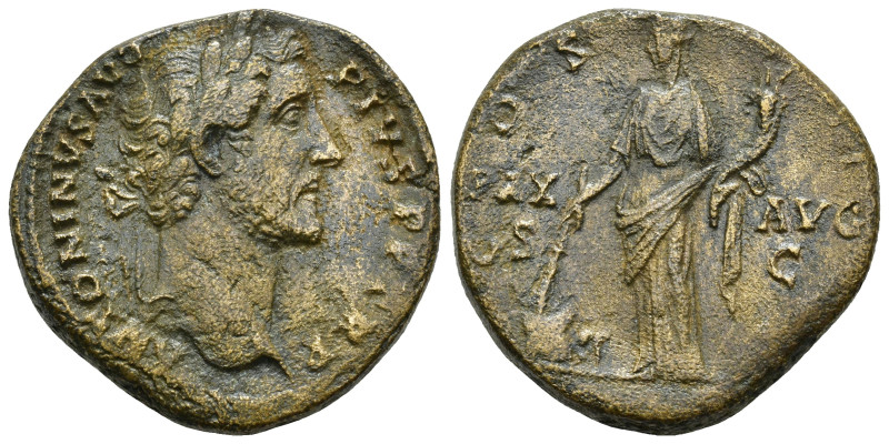 Antoninus Pius. A.D. 138-161. AE. sestertius (25.9 Gr. 30mm). Rome.
Laureate hea...