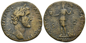 Antoninus Pius. AD 138-161. AE. Sestertius (20.5 Gr. 31mm.) AD 139 Rome.
Head of Antoninus Pius, laureate, right.
Rev. Cappadocia, towered, wearing cl...
