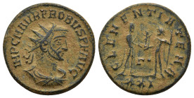 Probus. A.D. 276-282. AE aurelianianus (21mm, 4.3 g). Antioch mint, struck A.D. 280/1. IMP C M AVR PROBVS P F AVG, radiate, draped and cuirassed bust ...
