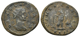 Divus Carus. Died A.D. 283. AE antoninianus (3.8 Gr.22mm). Antioch, under Numerian. 
DIVO CARO AVG, radiate head of Carus right 
Rev. CONSECRATIO, eag...