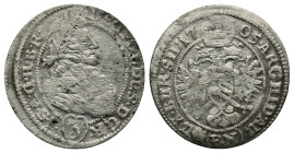 LEOPOLD I, 1658-1705 AD. AR, 3 Kreuzer. 1705. (21mm, 1.4 g)