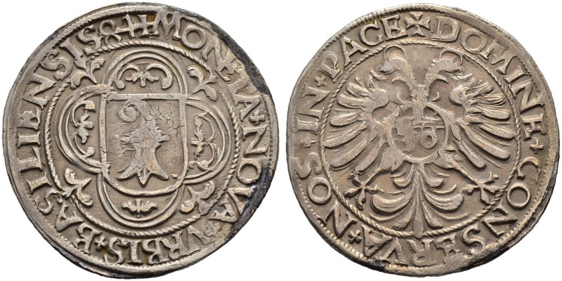 SCHWEIZ. Basel. Stadt und Kanton Basel. Halber Guldentaler 1584, Basel. 11.67 g....