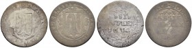 SCHWEIZ. Basel. Stadt und Kanton Basel. Doppelassis 1634, Basel & Doppelassis 1638. D.T. 1362d, e. HMZ 2-85d, e. Selten / Rare. Fast schön / About fin...