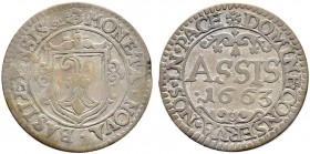 SCHWEIZ. Basel. Stadt und Kanton Basel. Assis 1663, Basel. 1.13 g. D.T. 1363a. HMZ 2-87a. Schön / Fine.