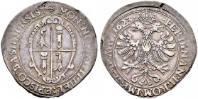 SCHWEIZ. Basel. Bistum Basel. Wilhelm Rink von Baldenstein, 1608-1628. Vierteltaler 1623, Pruntrut. Vierfeldiges, ovales Stifts- / Familienwappen. x M...