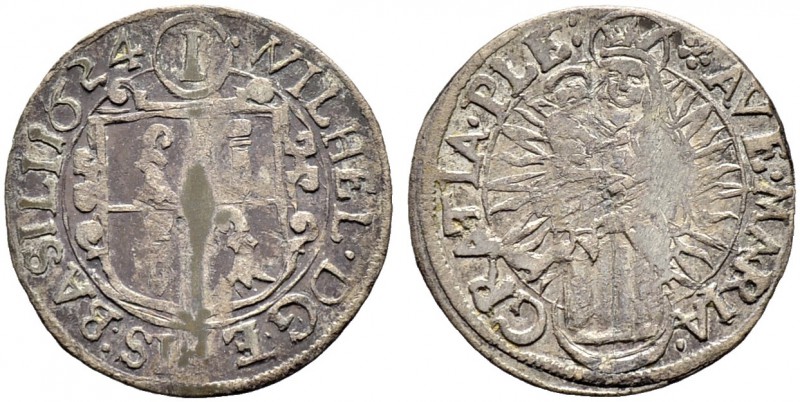 SCHWEIZ. Basel. Bistum Basel. Wilhelm Rink von Baldenstein, 1608-1628. Batzen 16...
