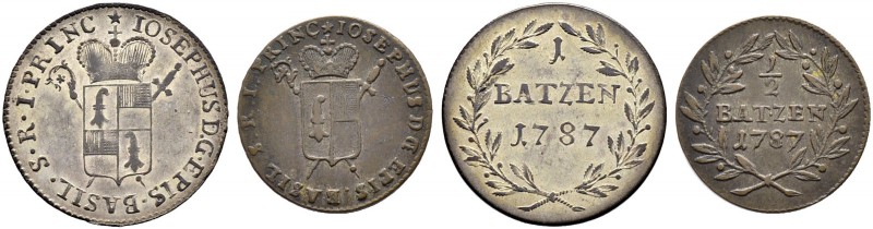 SCHWEIZ. Basel. Bistum Basel. Joseph Sigismund von Roggenbach, 1782-1793. Batzen...