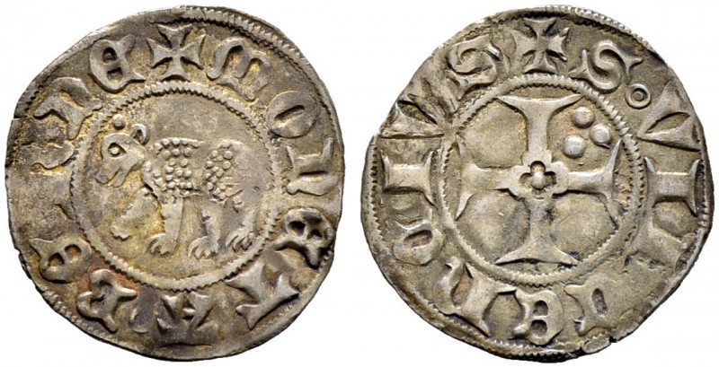 SCHWEIZ. Bern. Stadt und Kanton. Vierer o. J. / ND, Bern. (Geprägt 1384). Bär na...