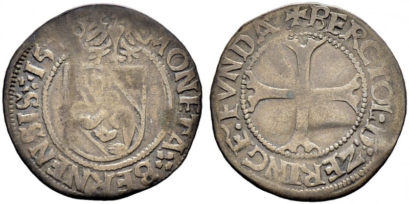 SCHWEIZ. Bern. Stadt und Kanton. Halbbatzen 1530, Bern. 1.76 g. Lohner 532 var. ...