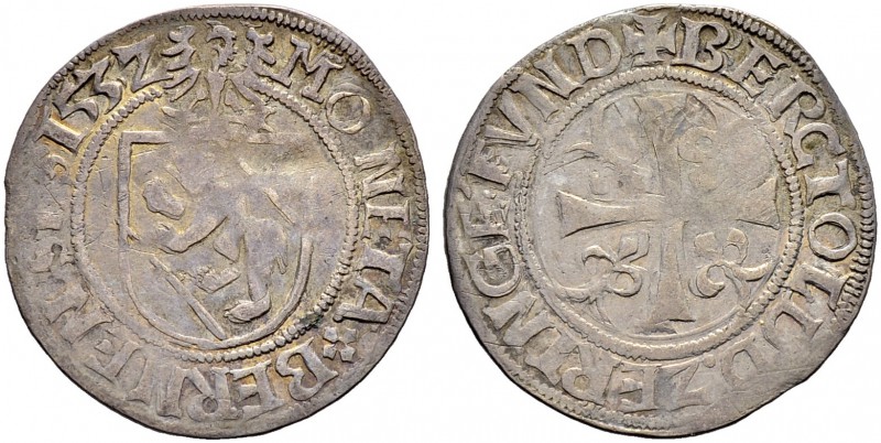 SCHWEIZ. Bern. Stadt und Kanton. Batzen 1532, Bern. Variante mit antiqua Buchsta...