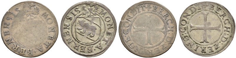 SCHWEIZ. Bern. Stadt und Kanton. Batzen o. J. / ND, Bern. 2 Varianten, eine davo...