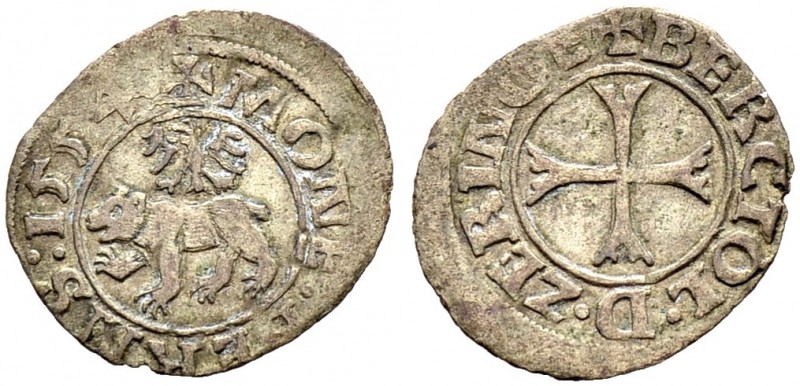 SCHWEIZ. Bern. Stadt und Kanton. Vierer 1554, Bern. 0.50 g. Lohner 907. HMZ 2-17...
