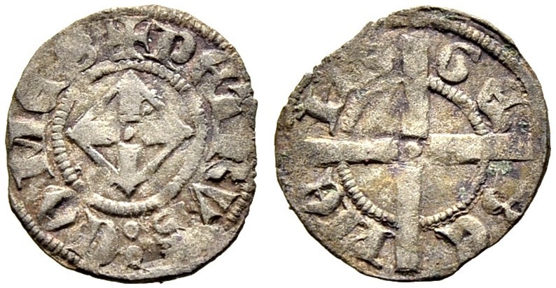 SCHWEIZ. Genf/Genève. Grafen von Genf. Peter, 1371-1394. Obol o. J., Annecy. Kre...