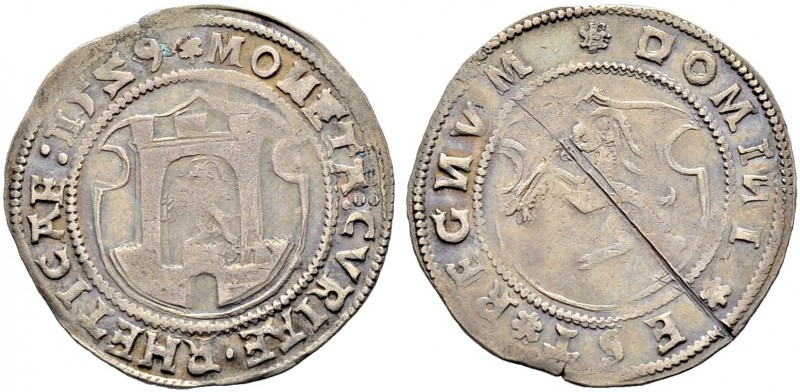SCHWEIZ. Graubünden. Chur, Stadt. Batzen 1529, Chur. Variante mit Jahreszahl 15Z...