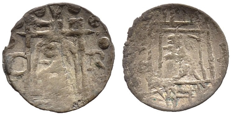 SCHWEIZ. Graubünden. Chur, Stadt. Pfennig o. J. / ND, Chur. Zwei Varianten, beid...