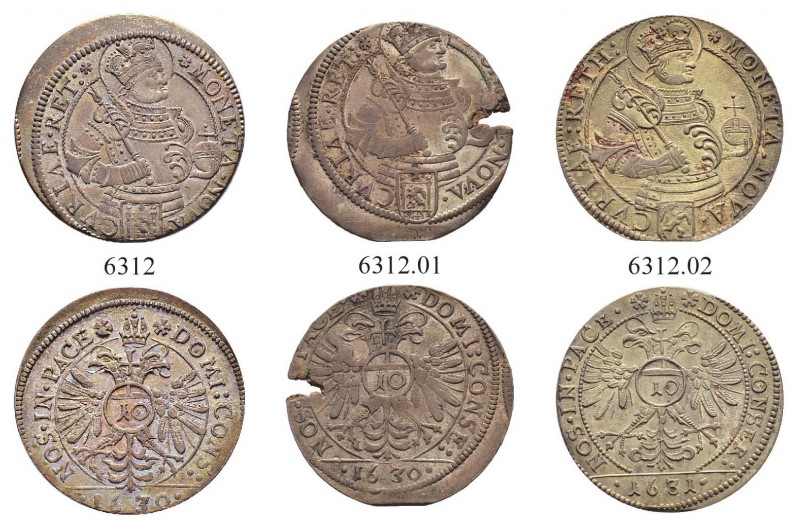 SCHWEIZ. Graubünden. Chur, Stadt. 10 Kreuzer 1630, Chur (2) & 10 Kreuzer 1631. D...