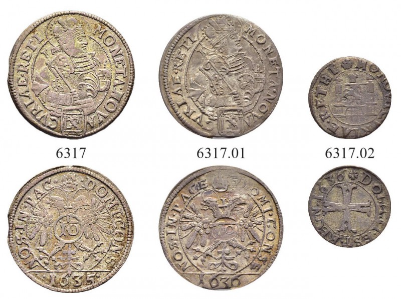 SCHWEIZ. Graubünden. Chur, Stadt. 10 Kreuzer 1635, Chur. 10 Kreuzer 1636 & Bluzg...
