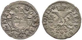 SCHWEIZ. Obwalden. Kreuzer 1729, Sarnen. Variante mit ovalem Wappen in Kartusche. 0.60 g. Greter (SMK IV) 69b. D.T. 623d. HMZ 2-739e (dieses Expl. abg...