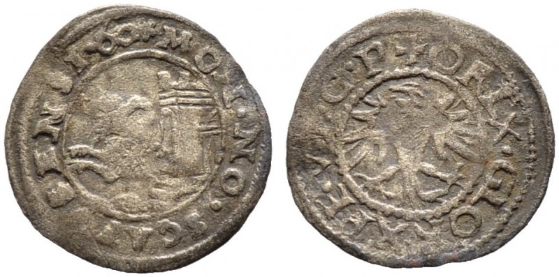 SCHWEIZ. Schaffhausen. Vierer 1560, Schaffhausen. 0.43 g. Wiel. (Schaffhausen) 5...