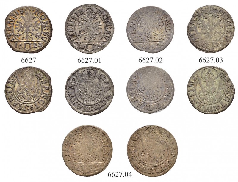 SCHWEIZ. Schwyz. Schilling 1623, Schwyz. Wappen leer. Schilling 1624. Wappen lee...
