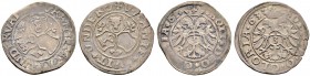 SCHWEIZ. Uri, Schwyz und Nidwalden. Groschen 1561, Altdorf & Groschen 1563. Püntener 63, 64. HMZ 2-958c, d. Schön-sehr schön / Fine-very fine.(2)