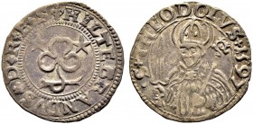 SCHWEIZ. Wallis/Valais. Sitten, Bistum. Hildebrand I. von Riedmatten, 1565-1604. Gros (Halbbatzen) 1597, Sitten. 1.77 g. Palézieux 177. HMZ 2-1047g (d...