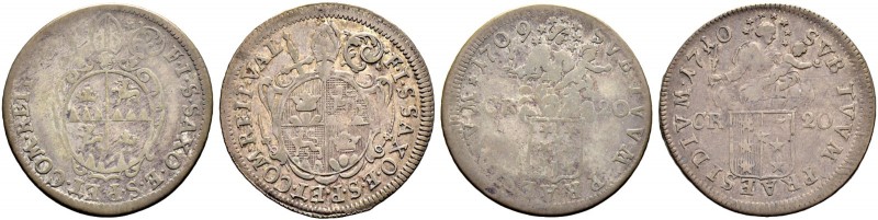 SCHWEIZ. Wallis/Valais. Sitten, Bistum. Franz Joseph Supersaxo, 1701-1734. 20 Kr...