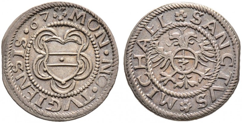 SCHWEIZ. Zug. Stadt und Kanton. Groschen 1567, Zug. Mindere Jahreszahl 67. In de...