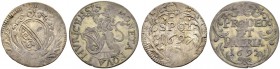 SCHWEIZ. Zürich. Stadt und Kanton Zürich. 5 Schilling 1697, Zürich. Variante mit grossem, ovalem Wappen & 5 Schilling 1697. Variante mit Löwen nach li...