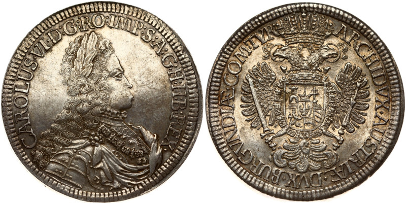 Holy Roman Empire, Tyrol. Karl VI (1711-1740). 2 Taler ND (1714) Hall. Silver 57...