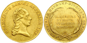 Austria 1 1/4 Ducat 1804 Austrian Emperor (RR)