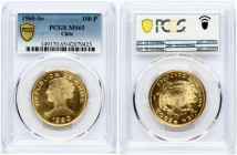 Chile 100 Pesos 1960 PCGS MS 65 ONLY 3 COINS IN HIGHER GRADE