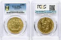 Czechoslovakia 5 Ducats 1978 Karl IV PCGS MS 67 ONLY 2 COINS IN HIGHER GRADE