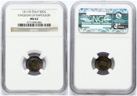 Kingdom of Napoleon 5 Soldi 1811 M NGC MS 62