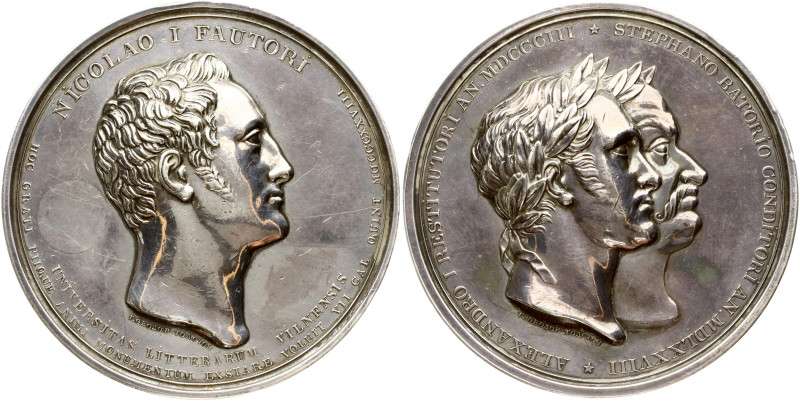 Lituanistica, Russia. Medal 1828 Vilnius University 250 years. St. Petersburg mi...