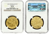 Utrecht 2 Ducats 1656 NGC AU 58 TOP POP