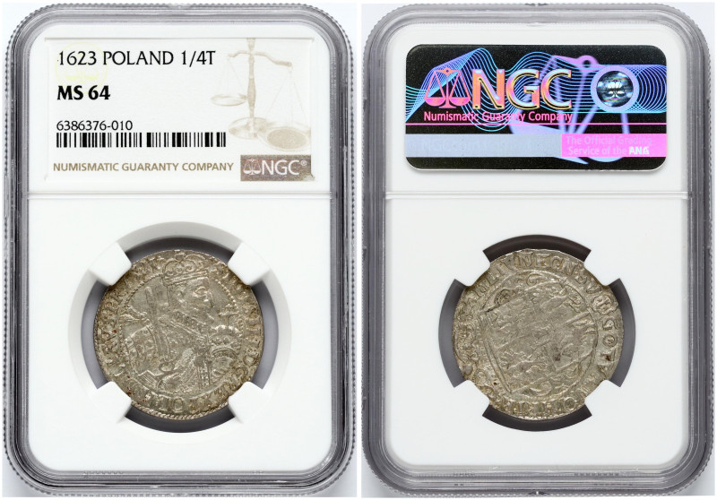 Poland. Zygmunt III Waza (1587-1632). Ort 1623 PRVS:M+ Bydgoszcz. Silver. Kop. 1...