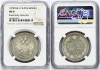 Russia Rouble 1872 СПБ-НІ NGC MS 61 Budanitsky Collection