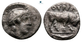 Lucania. Thourioi circa 443-350 BC. Diobol AR