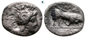 Lucania. Thourioi circa 443-350 BC. Diobol AR