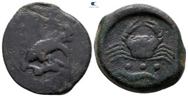 Sicily. Akragas circa 420-406 BC. Bronze Æ