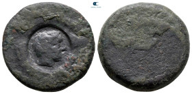 Sicily. Akragas circa 405-392 BC. punic occupation. Bronze Æ