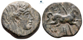 Sicily. Morgantina circa 212-211 BC. Punic occupation. Bronze Æ