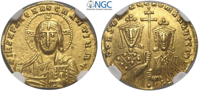 Byzantine Empire, Costantine VII with Romanus II (913-959), Solidus (946-959) Co...