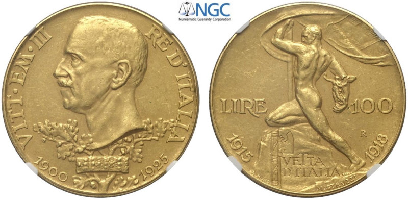 Regno d'Italia, Vittorio Emanuele III (1900-1943), 100 Lire 1925, Rara Au mm 35 ...