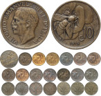 Regno d'Italia, Vittorio Emanuele III (1900-1943), Lotto di 22 monete differenti da 10 Centesimi, si segnala: 1919 (Rara BB-SPL), 1928 (FDC), le resta...